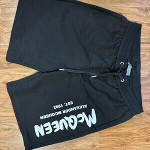 Alexander McQueen Graffiti Logo Cotton Shorts Size XL